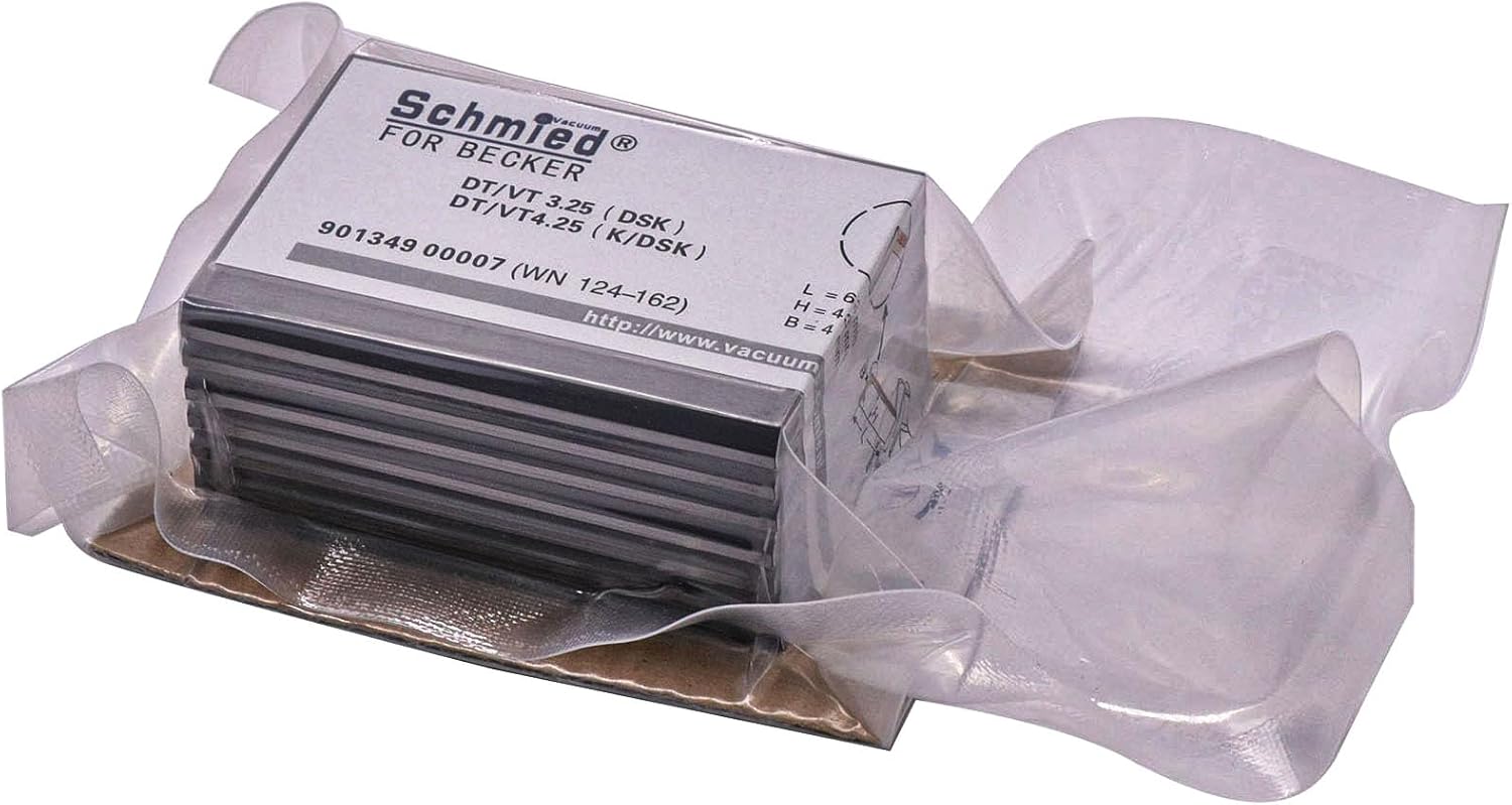 7Pcs Carbon Vane WN124-162 90134900007 for Becker Pump DT 3.25, T 3.25, VT 3.25, DT 4.25, T 4.25, VT 4.25 63-43-4mm