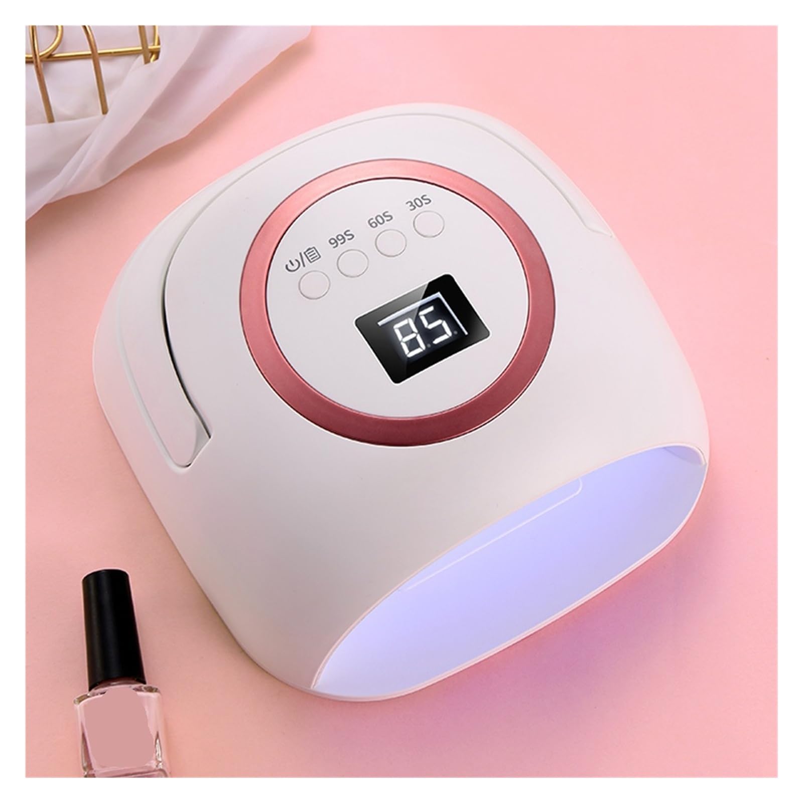 lampada per unghie, Lampada professionale UV LED per unghie ricaricabile 72W con timer a 3 livelli e sensore automatico