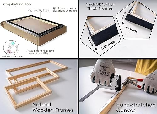 Miniatura 3 de Lienzo impreso de Filipenses 4 y 13 con texto en inglés "I Can Do All Things Through Christ Who Strengthens Me", versículo bíblico, póster listo
