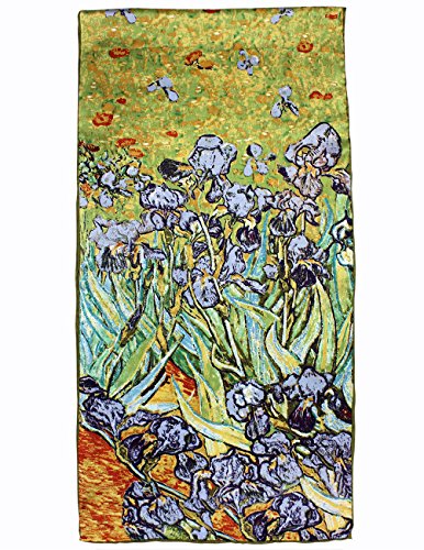Dahlia Women's 100% Luxury Long Silk Scarf - Van Gogh's Art Collection3