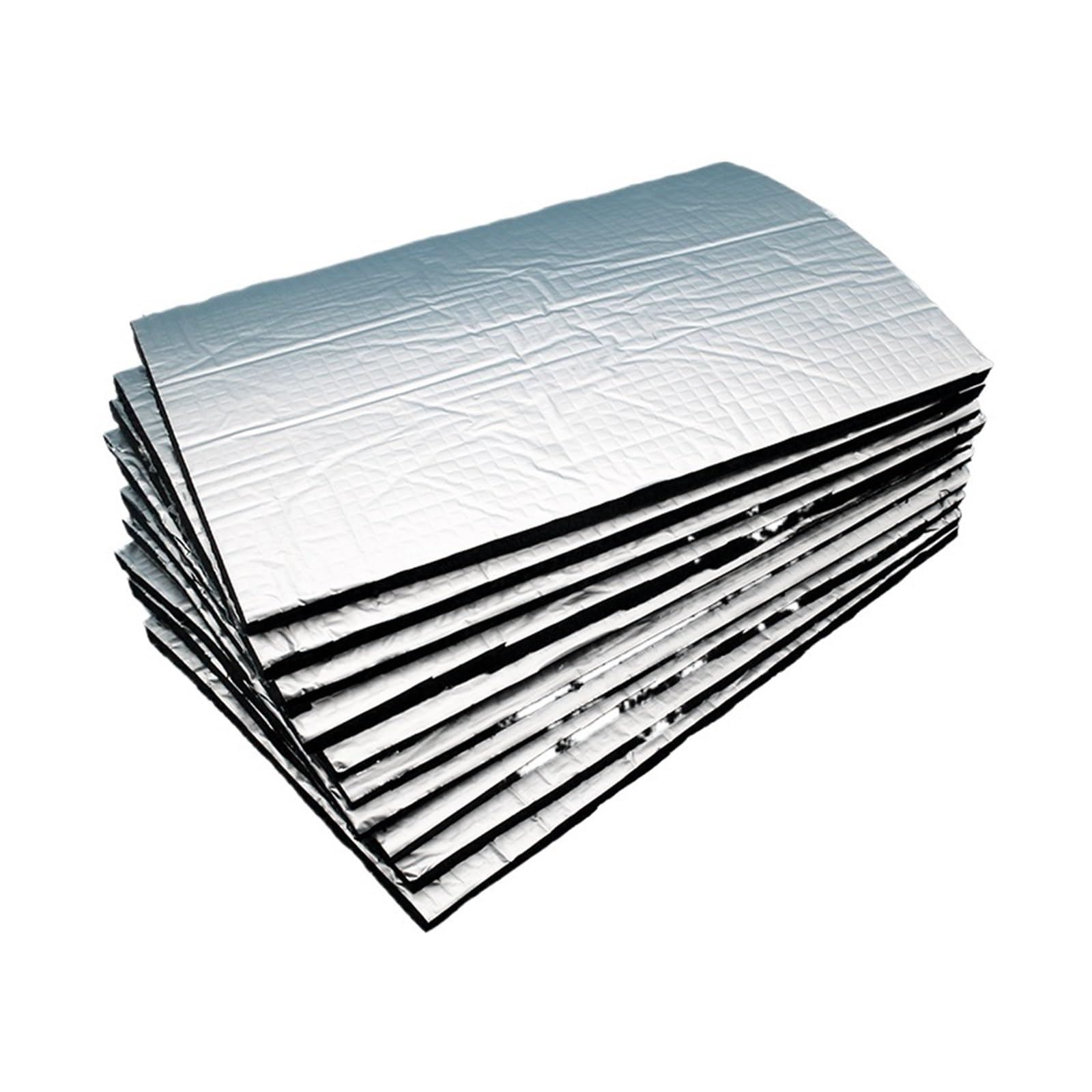 Espuma de aluminio autoadhesiva 10 Uds. Estera de aislamiento térmico amortiguador sonido 10mm for coche y furgoneta, acústico for capó , estera for motor