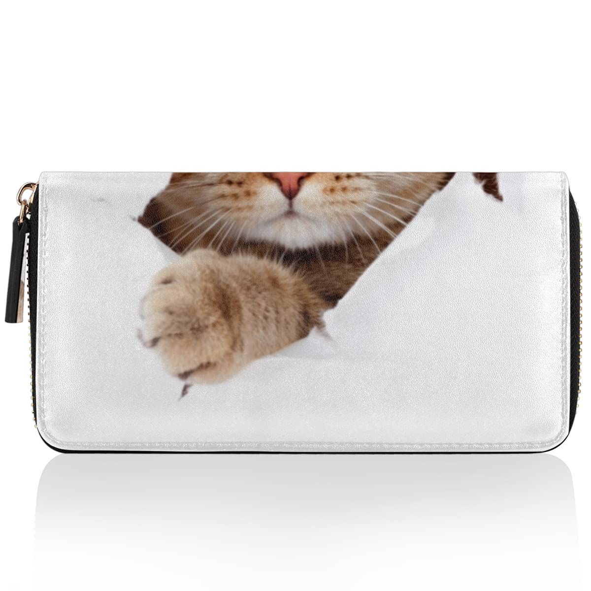Ecohaso Borsa Portafoglio Lunga Con Stampa Gatto E Cane – Doppia Cerniera, Cinturino Rimovibile, 8 Slot Per Carte, Adatta A Cellulari Grandi - 3