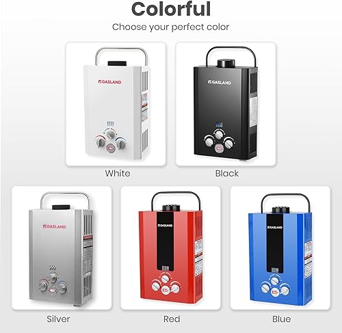 Miniatura 7 de Calentador de agua sin tanque, GASLAND Outdoors BE158 1.58 GPM 6L calentador de agua de gas portátil para exteriores, calentador de agua de propano,