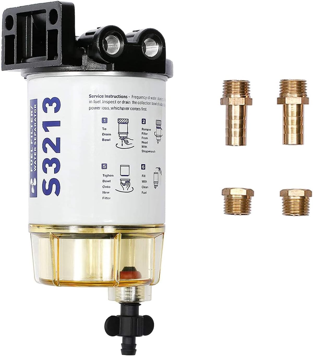 Filtro separatore acqua carburante 10 micron per barca