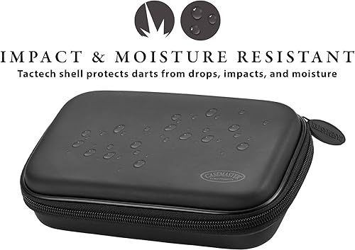 Miniatura 7 de Casemaster Sentinel - Estuche de dardos de espuma EVA con capacidad para 6 dardos y accesorios adicionales, puntas, ejes y vuelos, compatible con