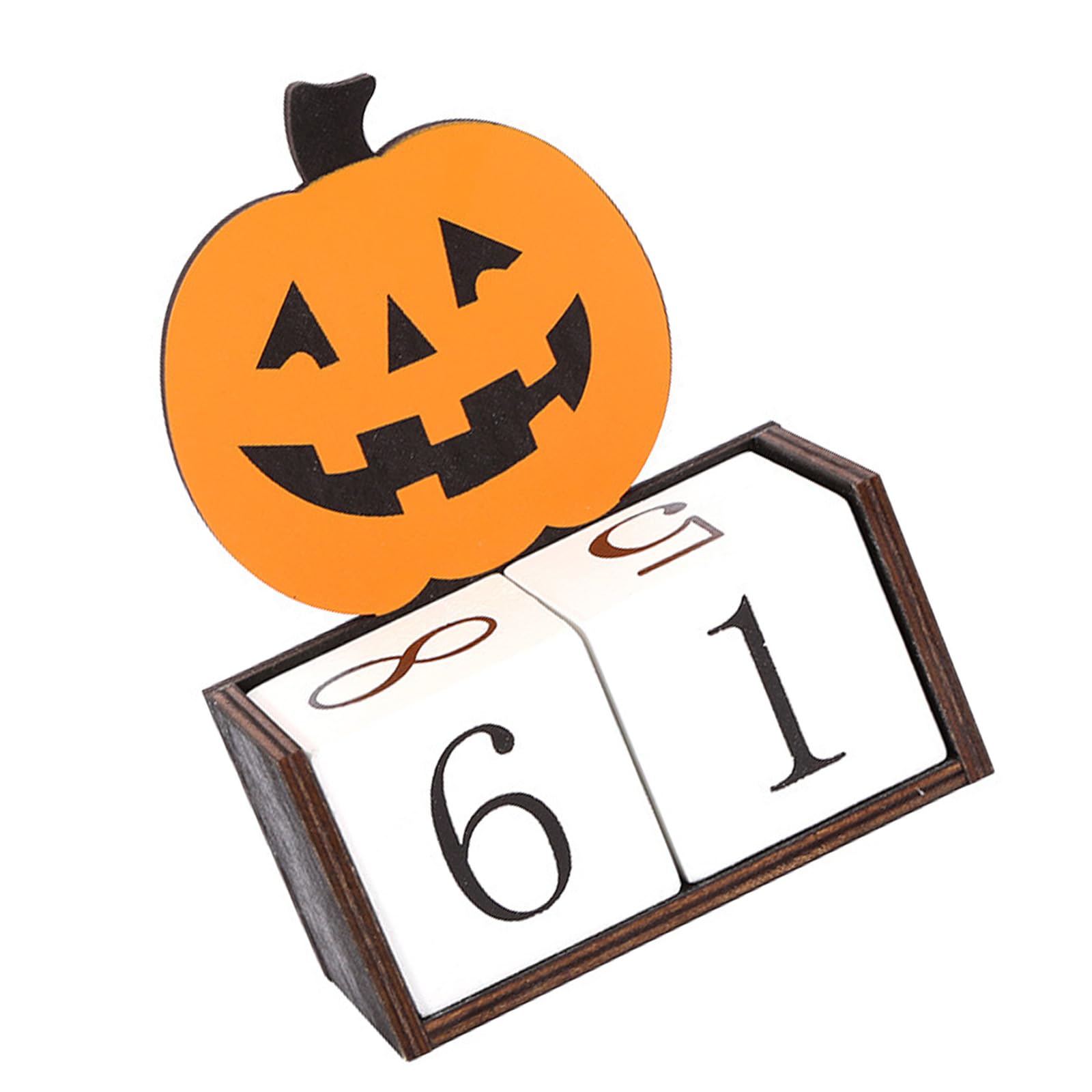 Yhplxyuus Multipurpose Halloweens Party Atmospheres Builder Wood Countdown Calendar with Manual Date for Any Ages Celebration Ornament