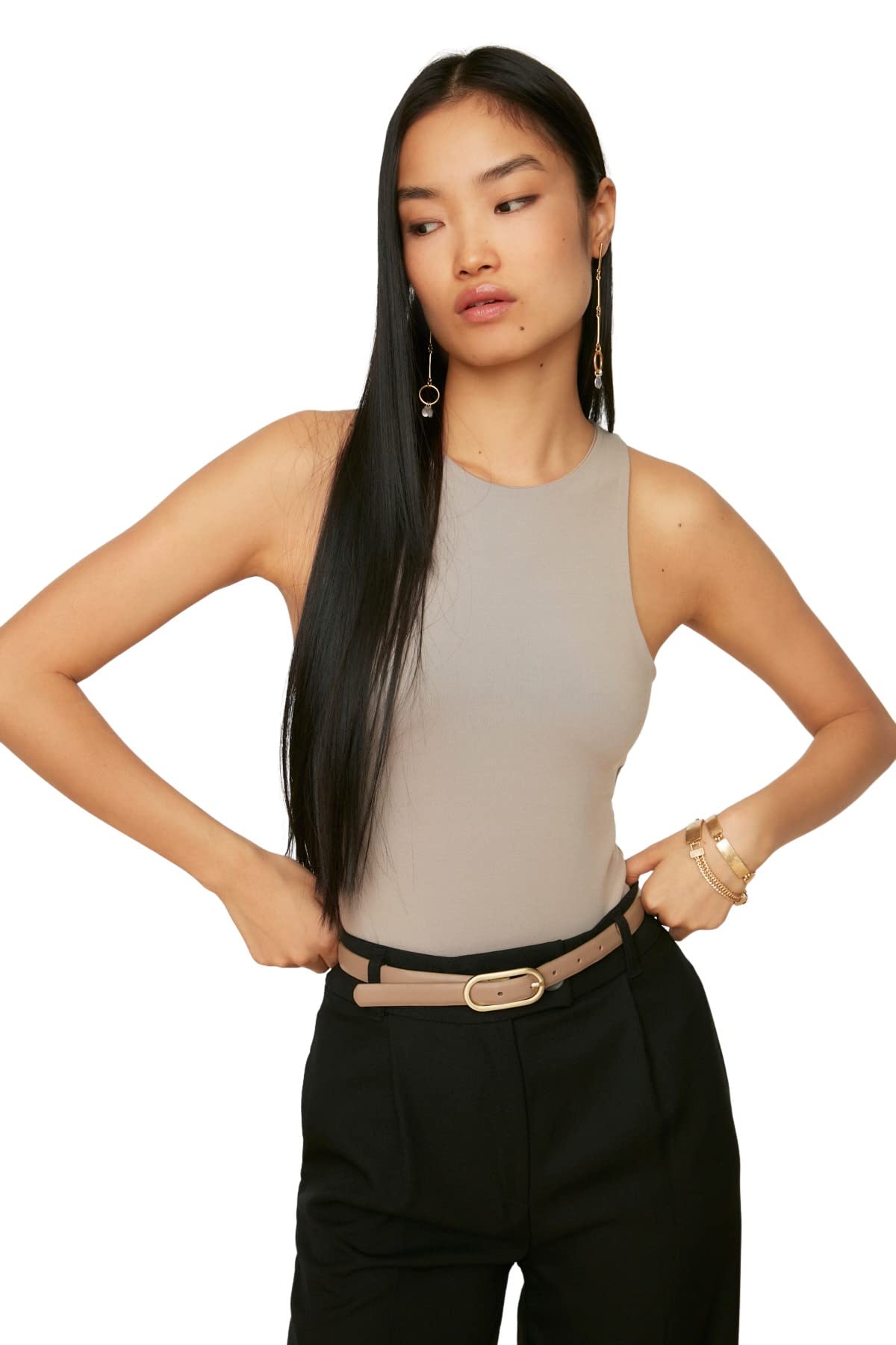 Trendyol Women Plain Thin Knit Bodysuit