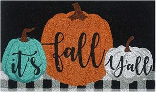 Briarwood Lane It's Fall Y'all Natural Fiber Coir Doormat Pumpkins Primitive 18" x 30"