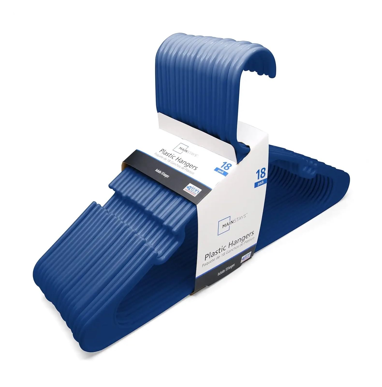 KFGISD, 18 Pack Blue Plastic Made of Materials for Long-lasting Use Suitable for Adult or Teen Clothing ，Hangers