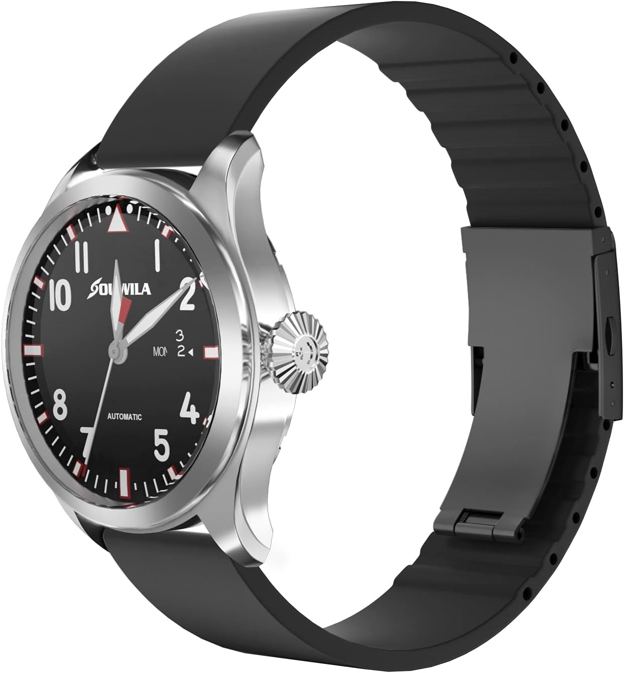 SOUWILA Silicone Watch Strap Replacement Rubber Watch Band 14/16/18/20