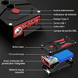 BIUBLE Jump Starter 5000A Car Battery Booster Jump Starter 12V Portable Power Pack (up to 9.0L Gas or 8.5L Diesel Engine), Car Starter Power Bank with LED Flashlight,Force Start - 6