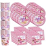 Little Baker Birthday Party Supplies Set Plates Napkins Cups Tableware Kit for 16