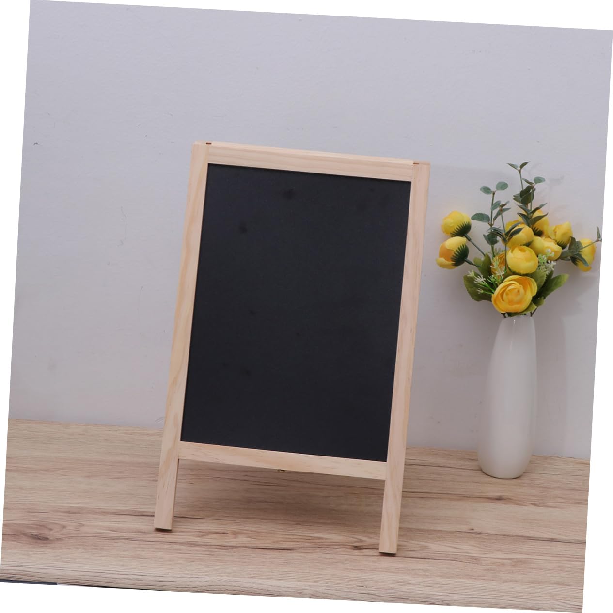 Mini Lavagna Cavalletto in Legno 25x40 Cm Doppia Faccia