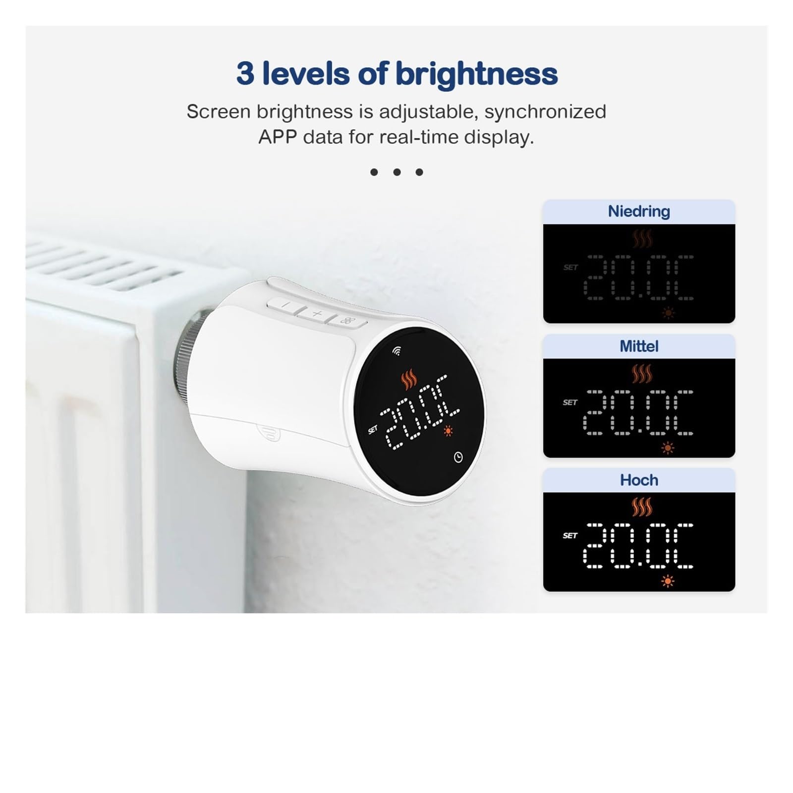Zawór Termostatyczny Grzejnikowy Tuya Smart WiFi/ZigBee TRV Programowalny Zdalny Regulator Temperatury Z OszczęDza Energię I Koszty Ogrzewania(4pcs-zigbee)