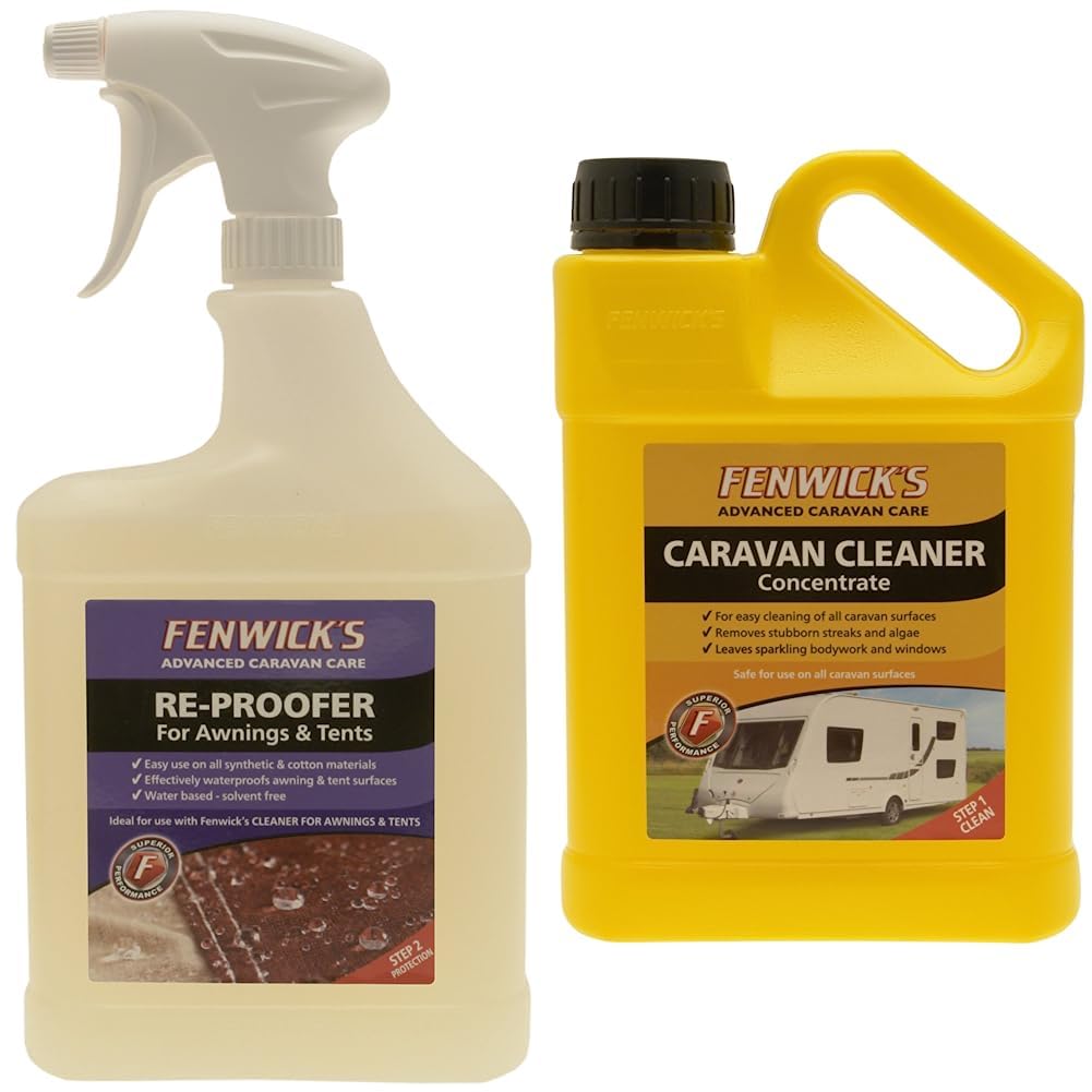 1813C Awning and Tent Reprooofer, 1 Liter & Caravan Cleaner - Yellow, 1 Litres