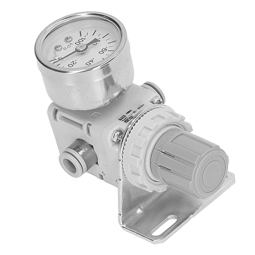 Miniatura 5 de Jeanoko Regulador de vacío neumático, regulador de presión de aire Válvula reguladora de aire ABS 100 a 1.3Kpa con dial para industria 80 válvula
