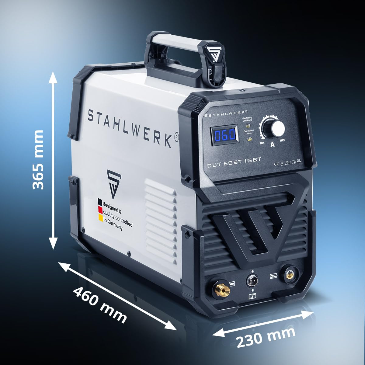 STAHLWERK Plasmaschneider CUT 60 ST IGBT 60A 24mm Schneidleistung HF-Zündung Überhitzungsschutz