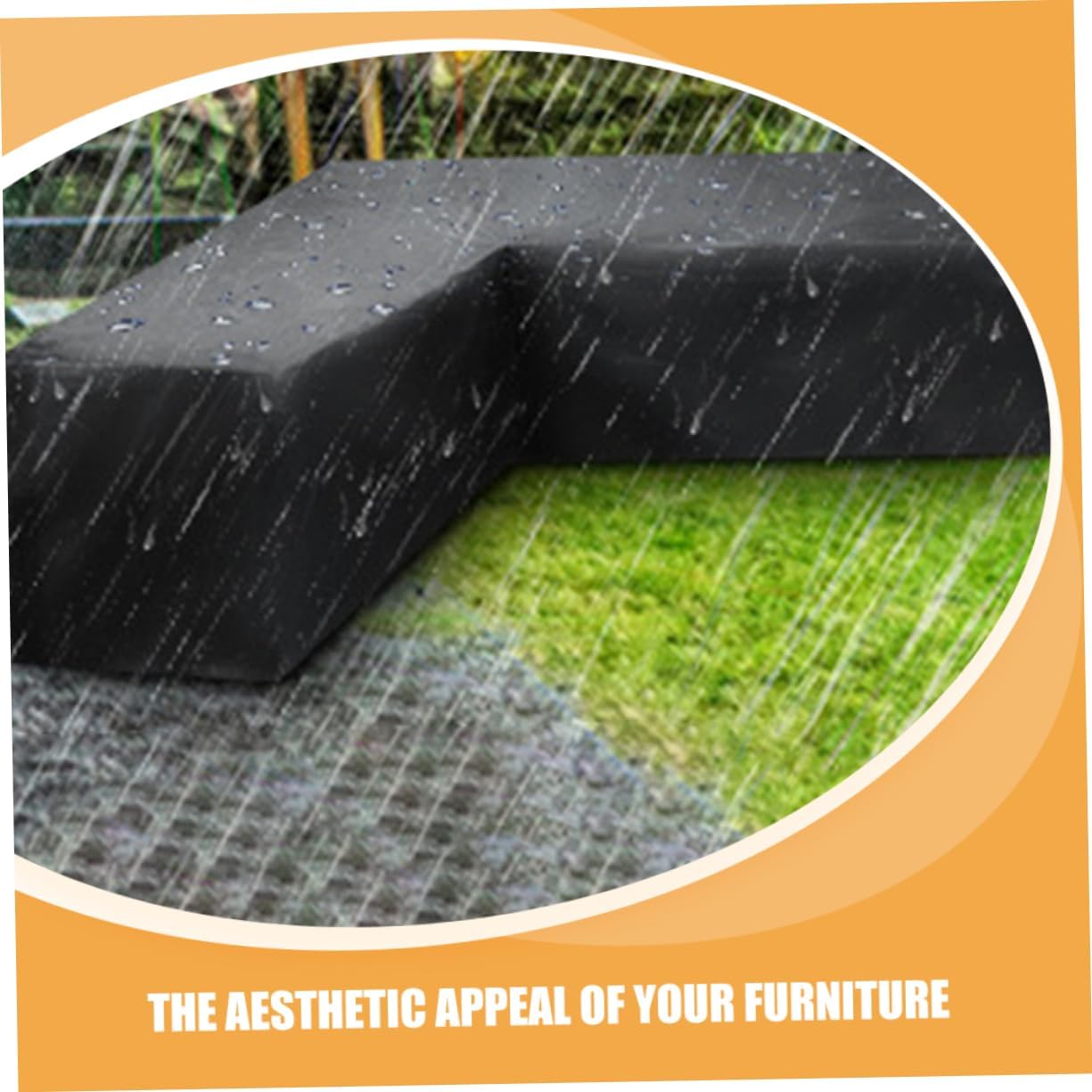 VANZACK Shape Outdoor Furniture Cover Oxford Fabric Sectional Sofa Protector for Garden Patio Easy Installation Weatherproof Protection