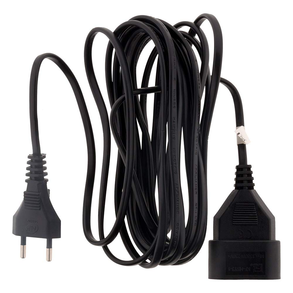 Rallonge 5m HO3VVH2F 2x0,75mm² 6A Noir