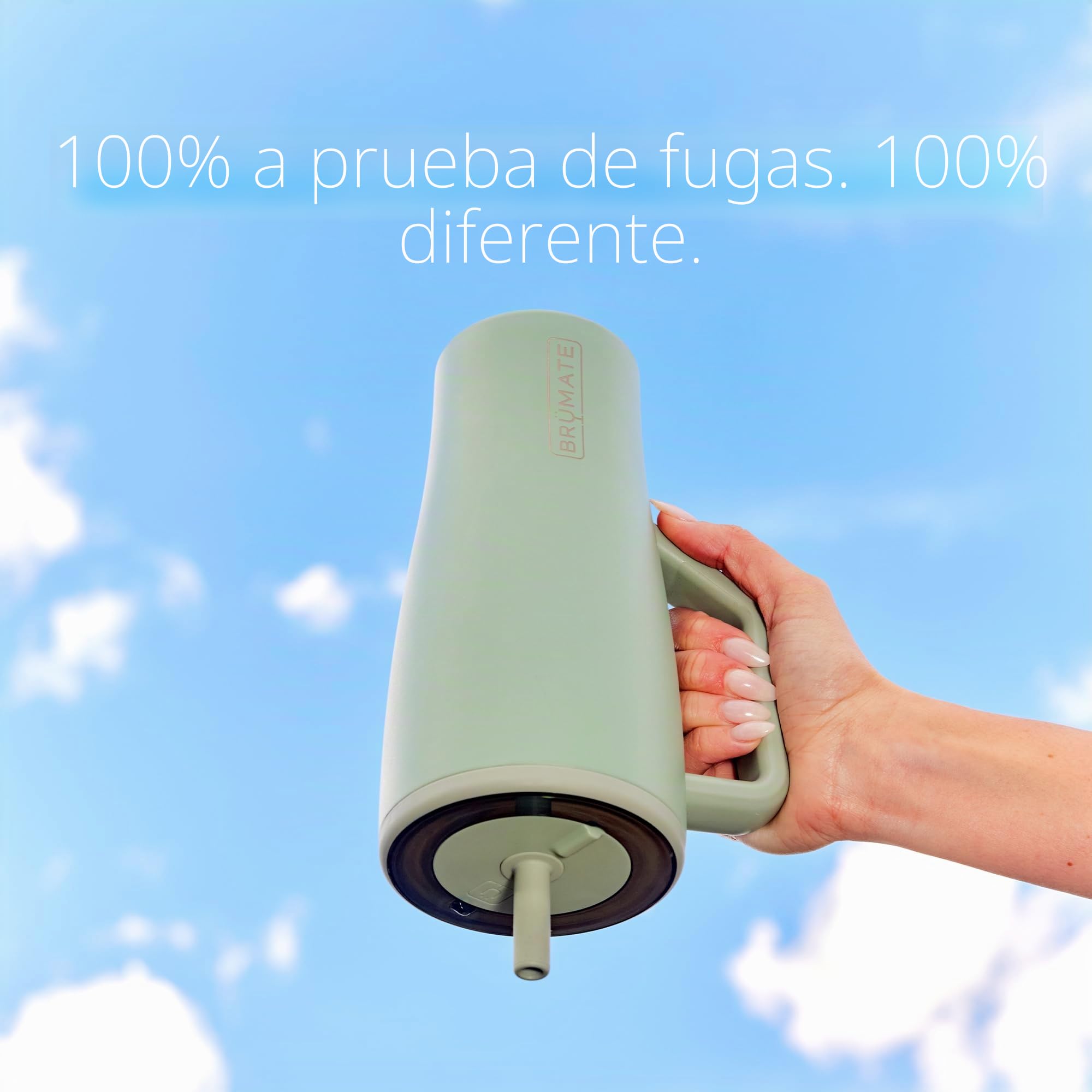 BrüMate Era - Vaso de 1.2 L con pajita y tapa | Botella de agua de metal de 40 oz con asa | 100% a prueba de fugas | Taza aislada | Taza de viaje de acero inoxidable para el gimnasio | Mantiene las