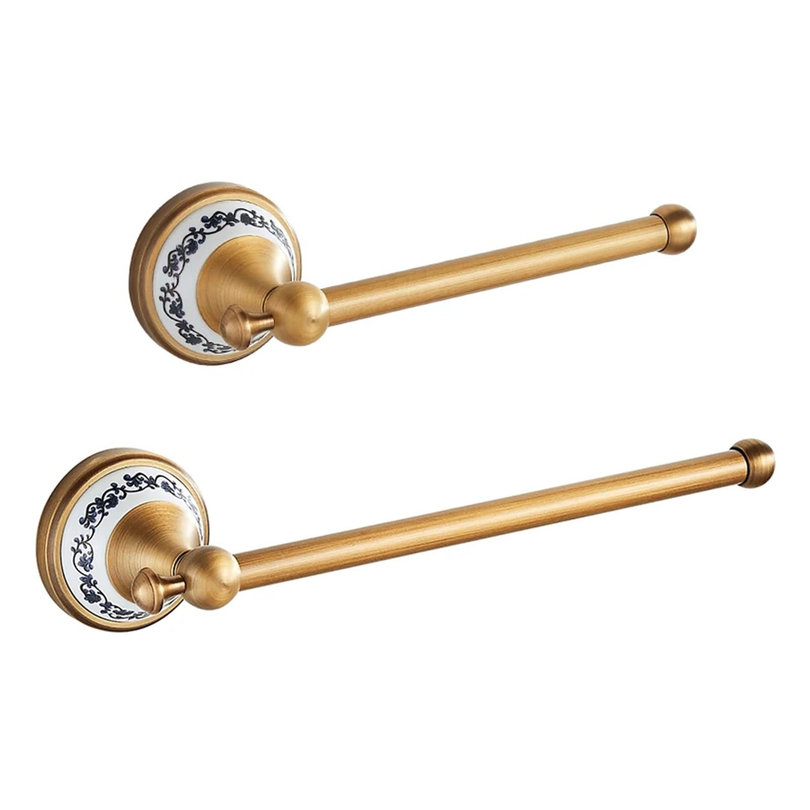 Brushed Brass Toilet Paper Holde Antique Brass 2pcs Bathroom Accessories Set for bathroom home renovation wall mounted(Color1)