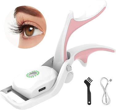 Heated Eyelash Curler Rechargeable & Wide Opening Easy to Use