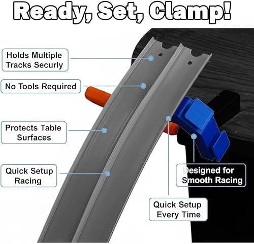Miniatura 4 de Abrazadera de riel de coche compatible con Hot Wheels Track