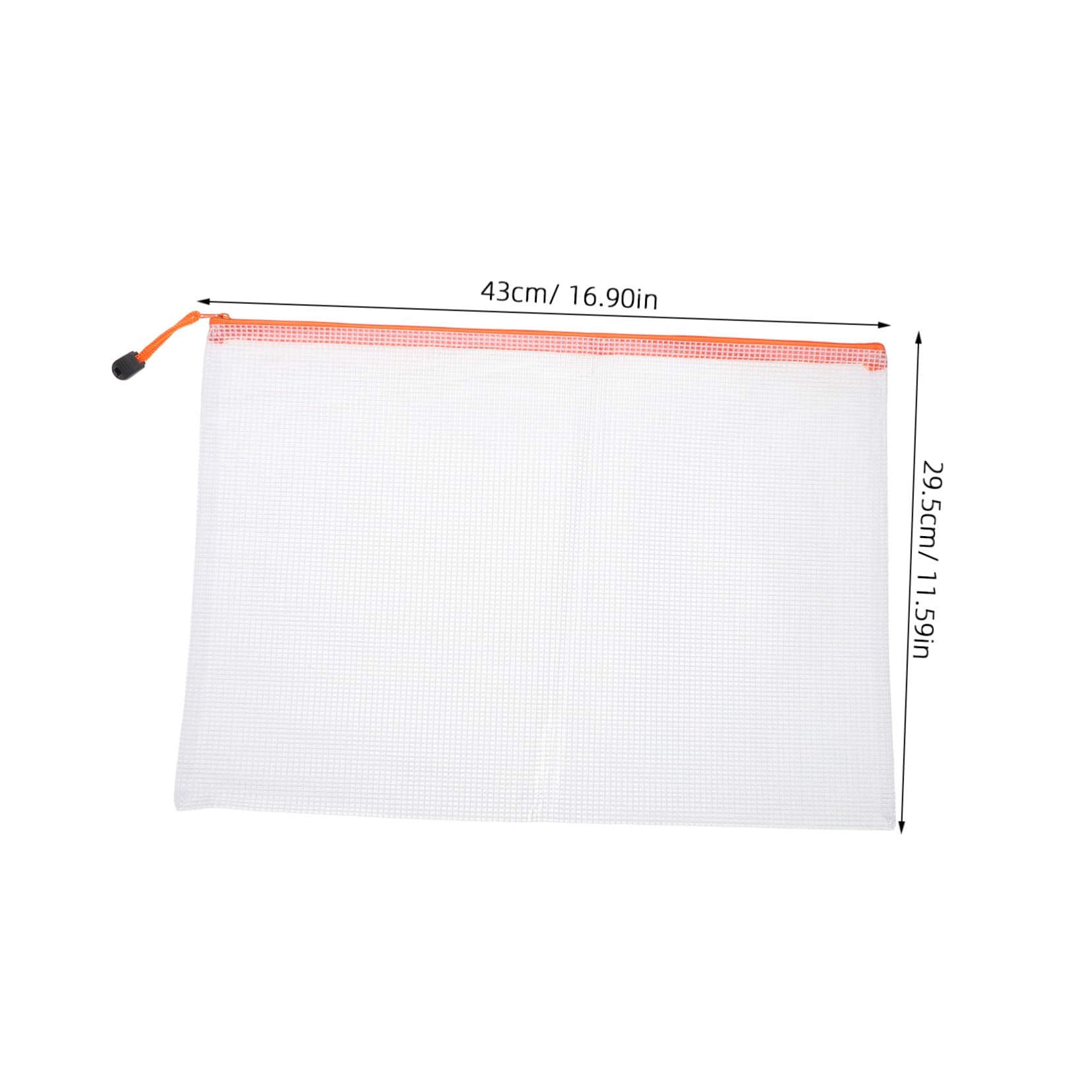 16pcs Pochettes Document Zippées A3 Pochette Transparente en Pvc Imperméable à Maille pour Bureau École