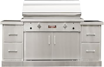TEC Sterling Patio 2 FR Infrared Grill on Stainless Steel Island STPFR2NTISL, Natural Gas