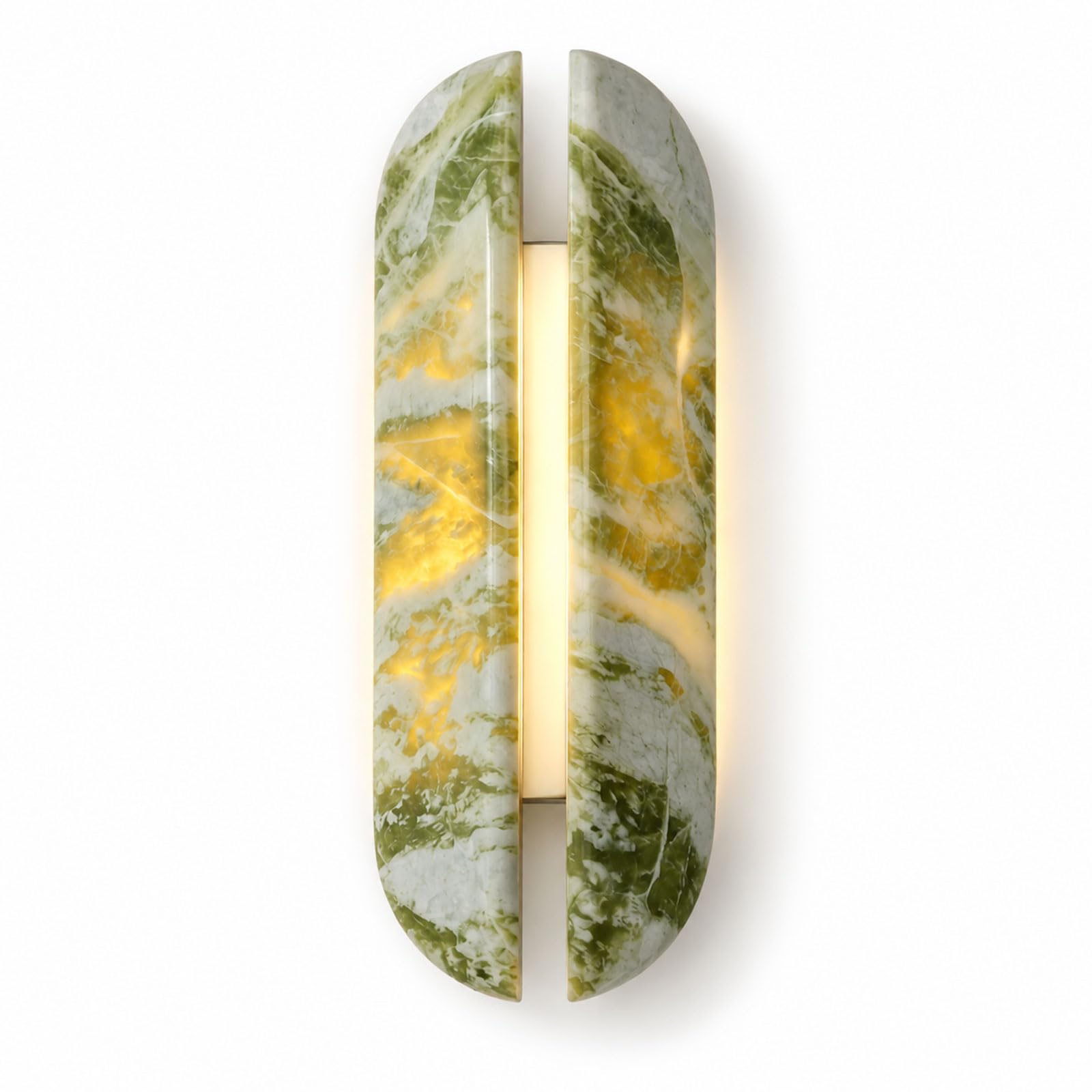IOEDHW Marble Wall Sconce Vertical Stone Wall Lamp Hardwired Marble Wall Light