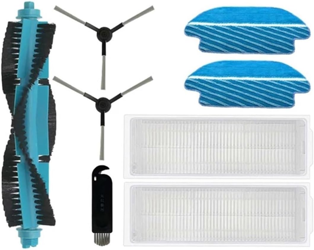 Vacuum Cleaner Accessories Main Side Brush Hepa Filter Mop Cloth. Compatible for Proscenic M6 Pro Robot Vacuum Cleaner Replacement Parts(Set-a)