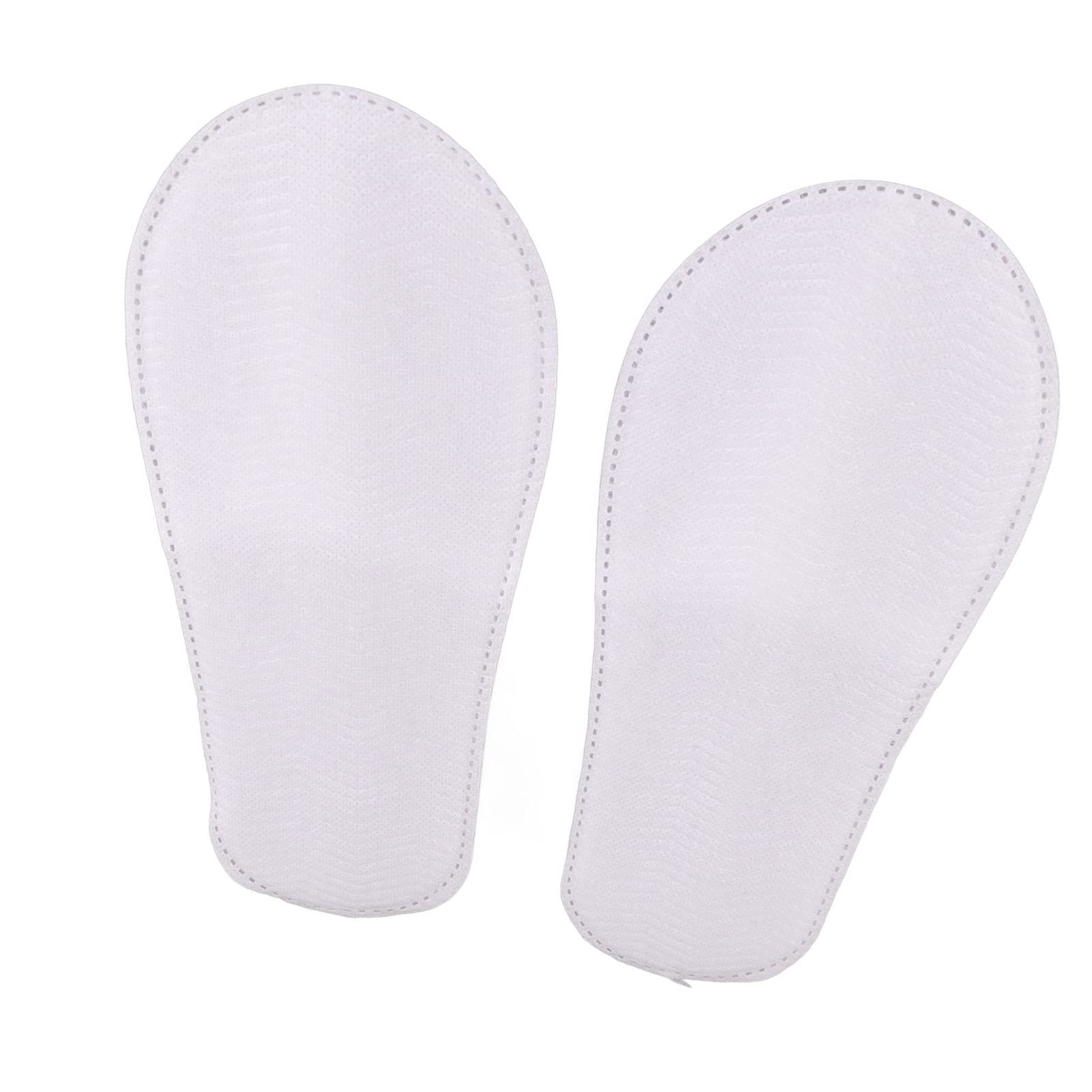 Pantofole monouso portatili antiscivolo da 50 paia con suola addensata per ospiti di feste in hotel spa domestiche bianche (Lavagna in tessuto non tessuto da 3 mm)