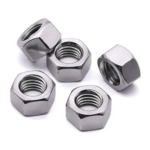 M4/4mm STAINLESS STEEL HEX FULL NUTS A2 GRADE STANDARD PITCH DIN 9340