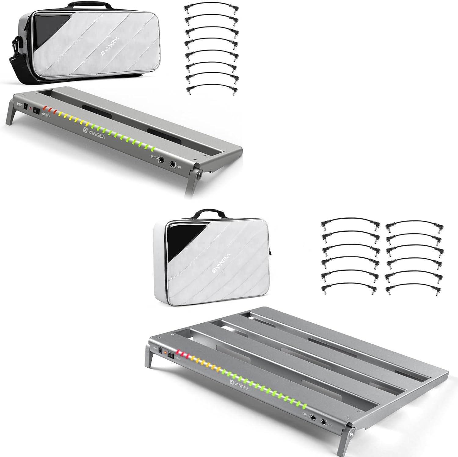 Vangoa Powered Pedal Board Small and Medium Bundle