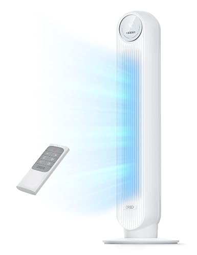 DREO Tower Fan for Bedroom 28ft/s Velocity, 20dB Quiet