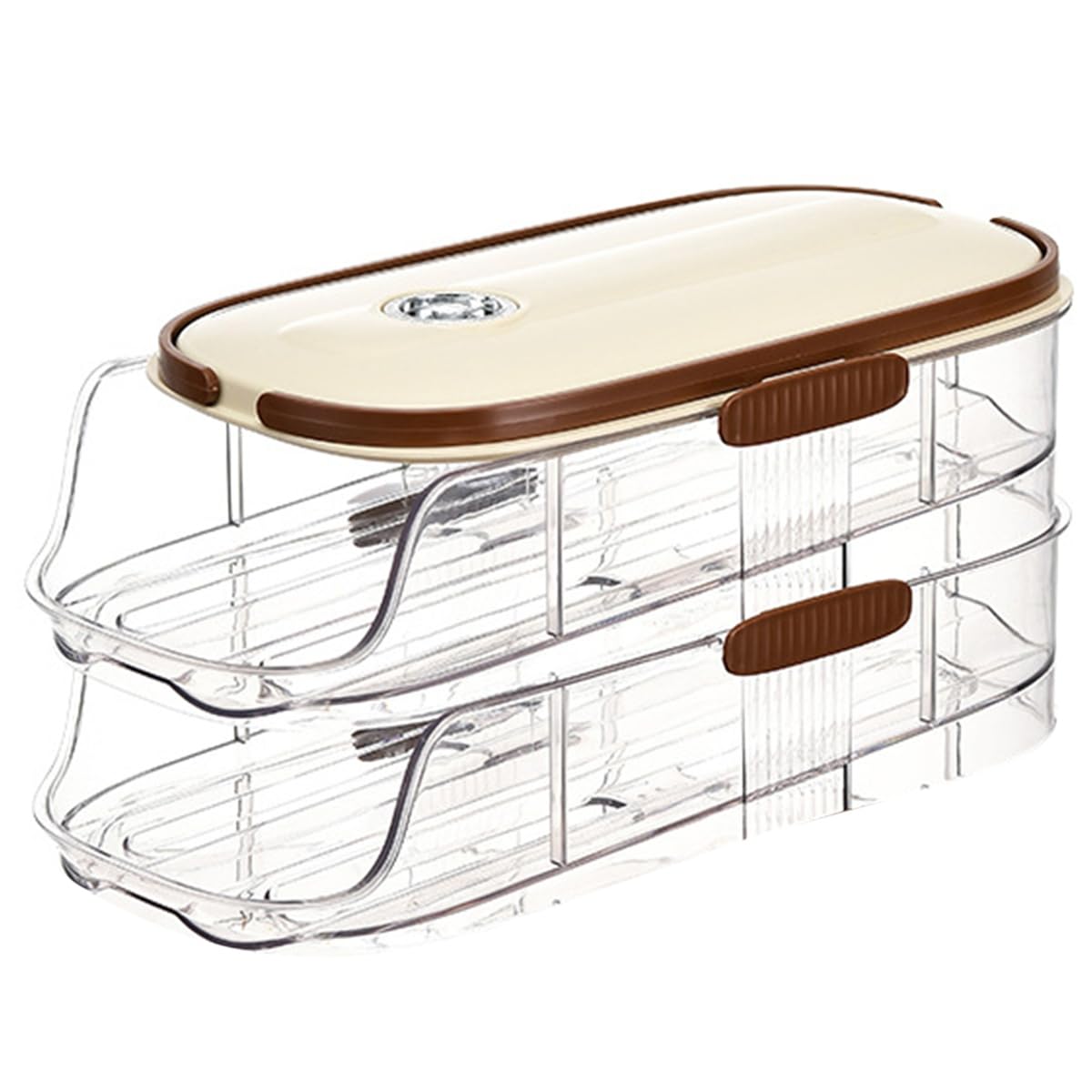 CTRLZS Household Kitchen Tools Automatic Rolling Large Capacity Egg Storage Refrigerator Storage Box Egg -Keeping Rack E