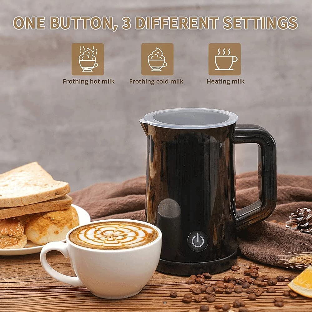 HMTE Montalatte Montalatte Elettrico Montalatte Montalatte Domestico 500W Cioccolata Calda Schiumalatte Automatico con funzionalità Latte Caldo e Freddo Acciaio Inossidabile 109