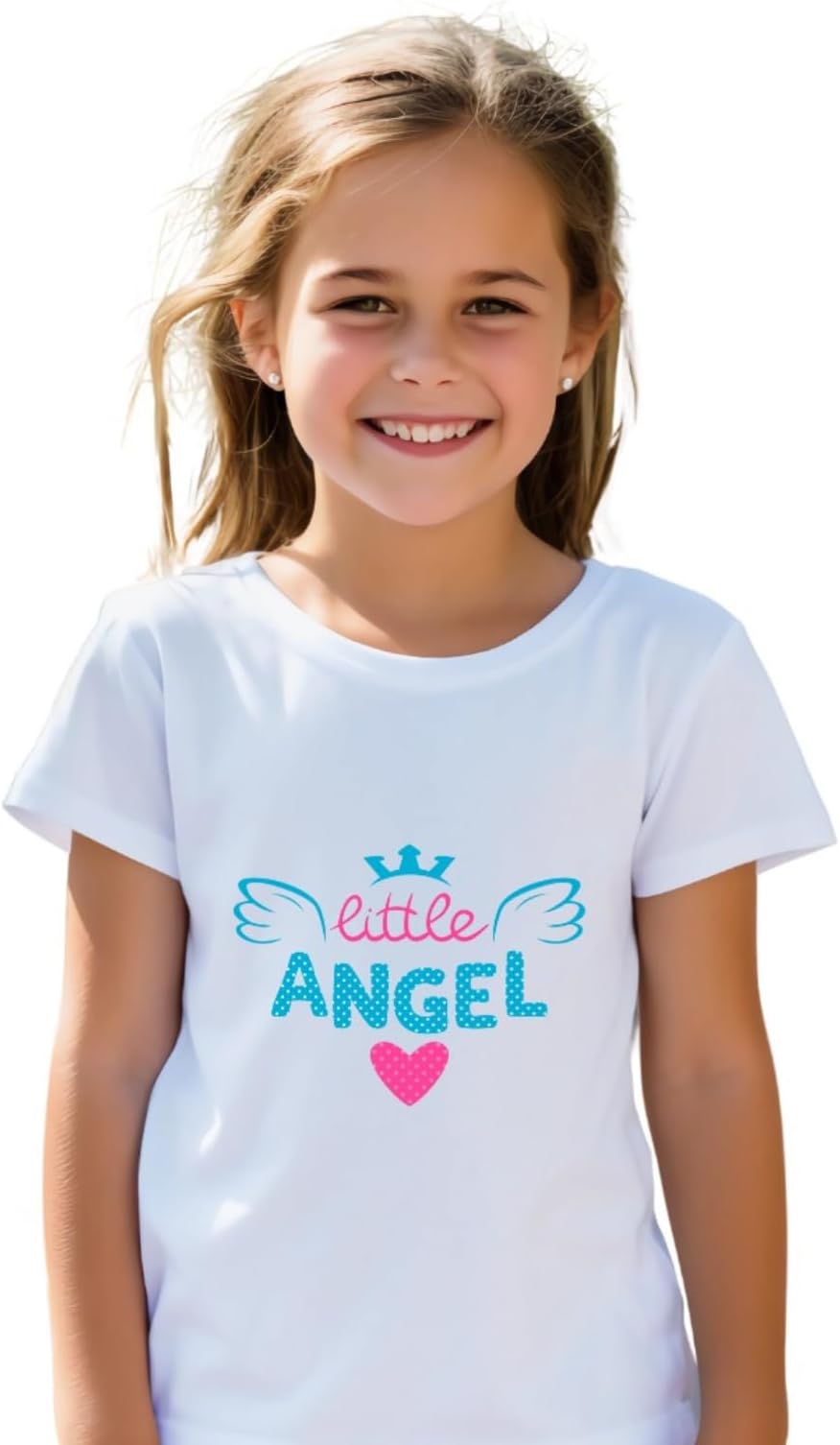 Texovibes Kids Girls Roundneck Short Sleeve T Shirts | Poly Cotton Dresses, Colorful Casual Clothes, Soft & Basic Round Neck Tee