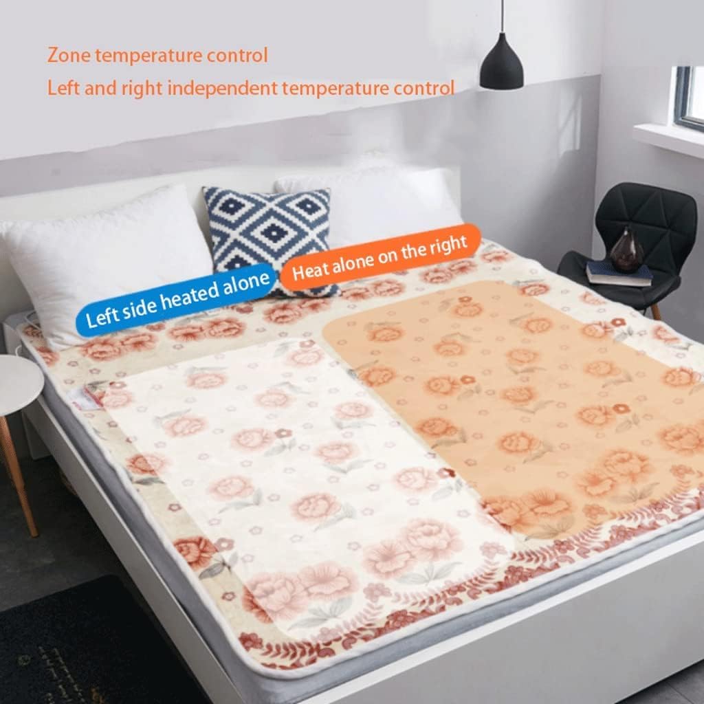 review DAPERCI Dual Control Electric Blanket Queen Size Heated Blanket 3 Heat Settings Auto Shut Off Fleece Full Size Electric Throw Blanket