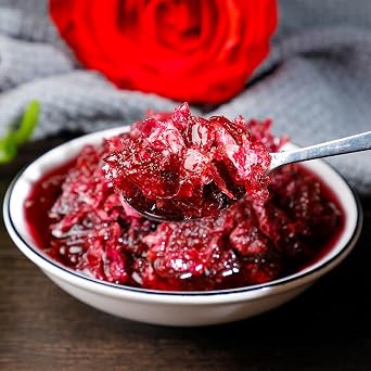 SIJIYUNLI-Rose Sauce 400g/14.1oz Bread Companion, Jam, Flower Sauce, Fresh Sweet Dipping