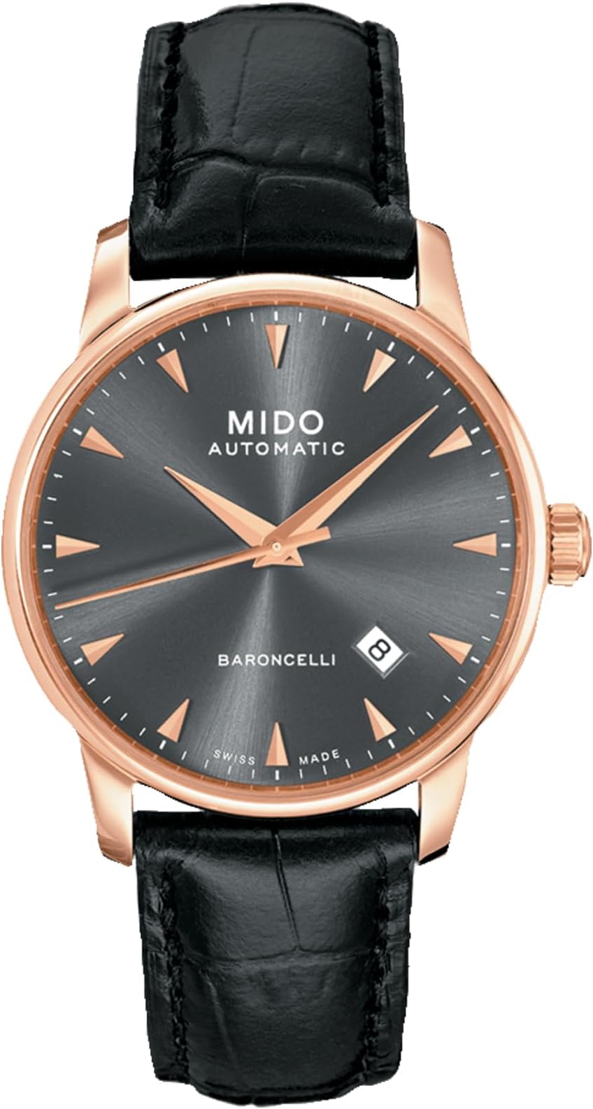 Baroncelli - Swiss Automatic Watch for Men - Grey Dial - Case 38mm - M86003134