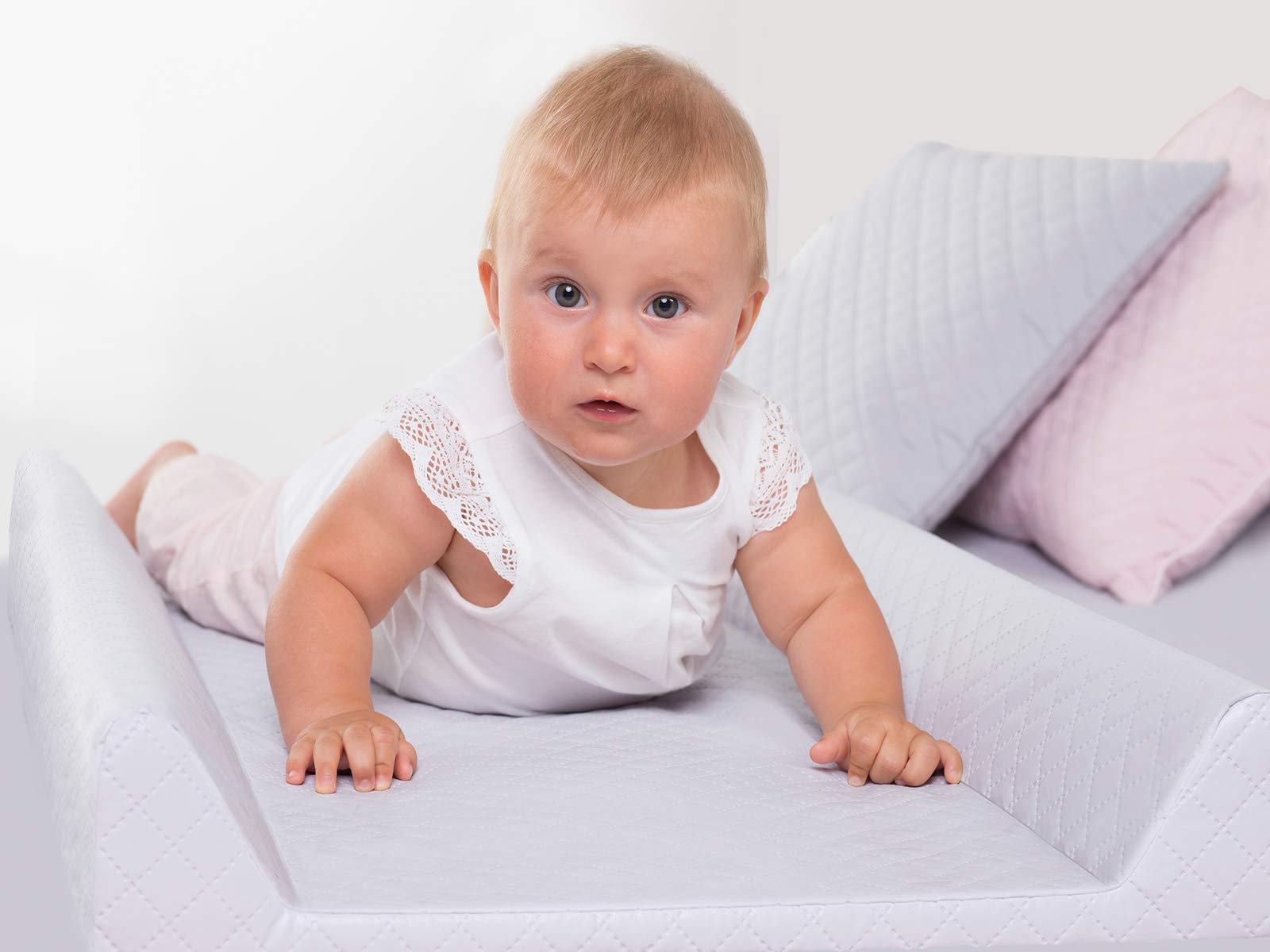 Ceba Baby Cambiador Bebe para Cuna Impermeable para Niños y Niñas - Papa Bear White 70x50 cm