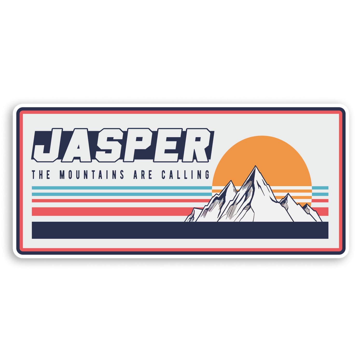 Destination Vinyl Ltd Multi 2 X 10Cm Retro Jasper Canada Vinyl Stickers - Mountain Sticker Luggage #20287 (10Cm Wide)