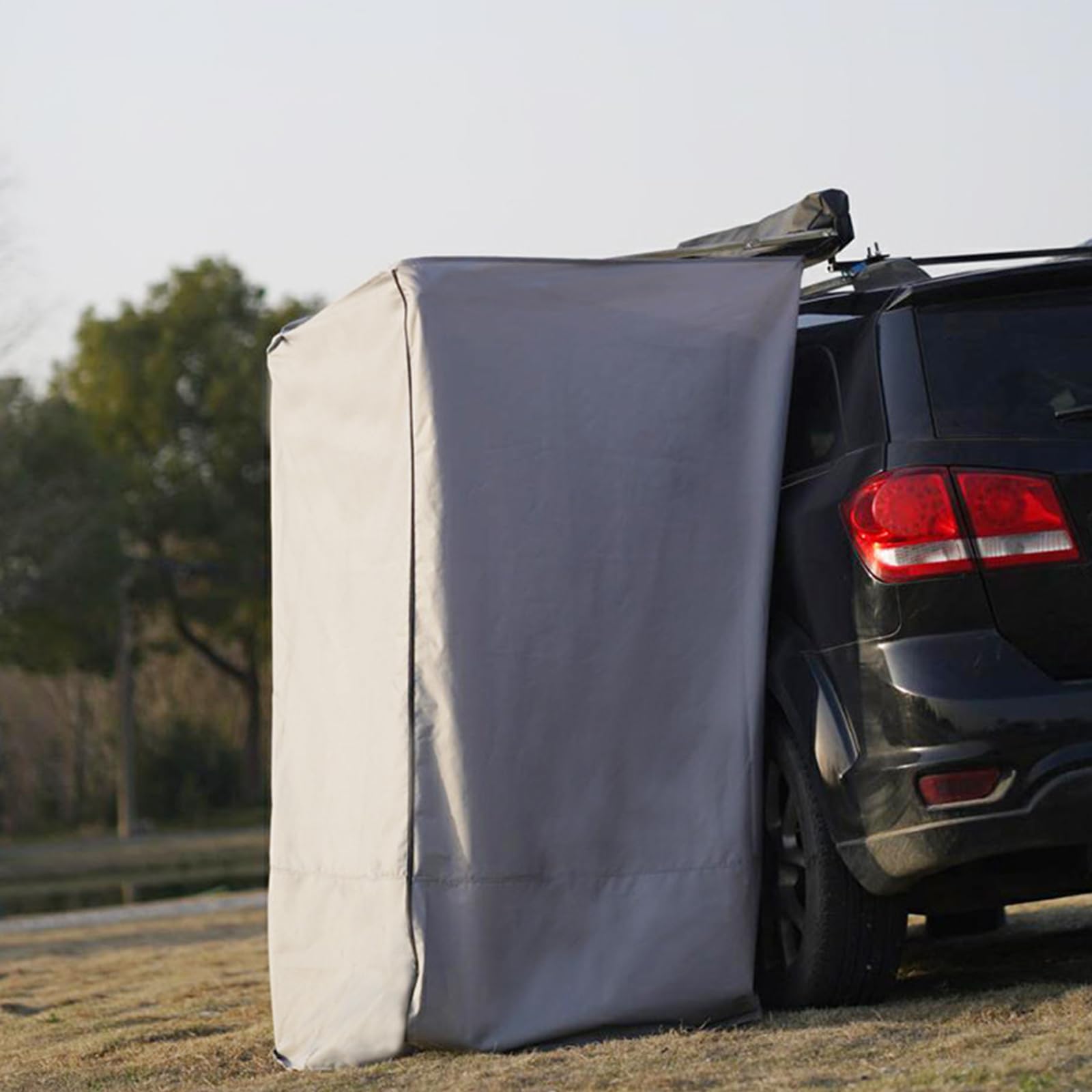 Miuxe Grey 2 Shower Tent Awning For Cars, Vehicle Awning Shower Room For Suv Truck, Car Side Privacy Shelter Bathroom Outdoor Changing Room, Portable Toilet Shower Tents