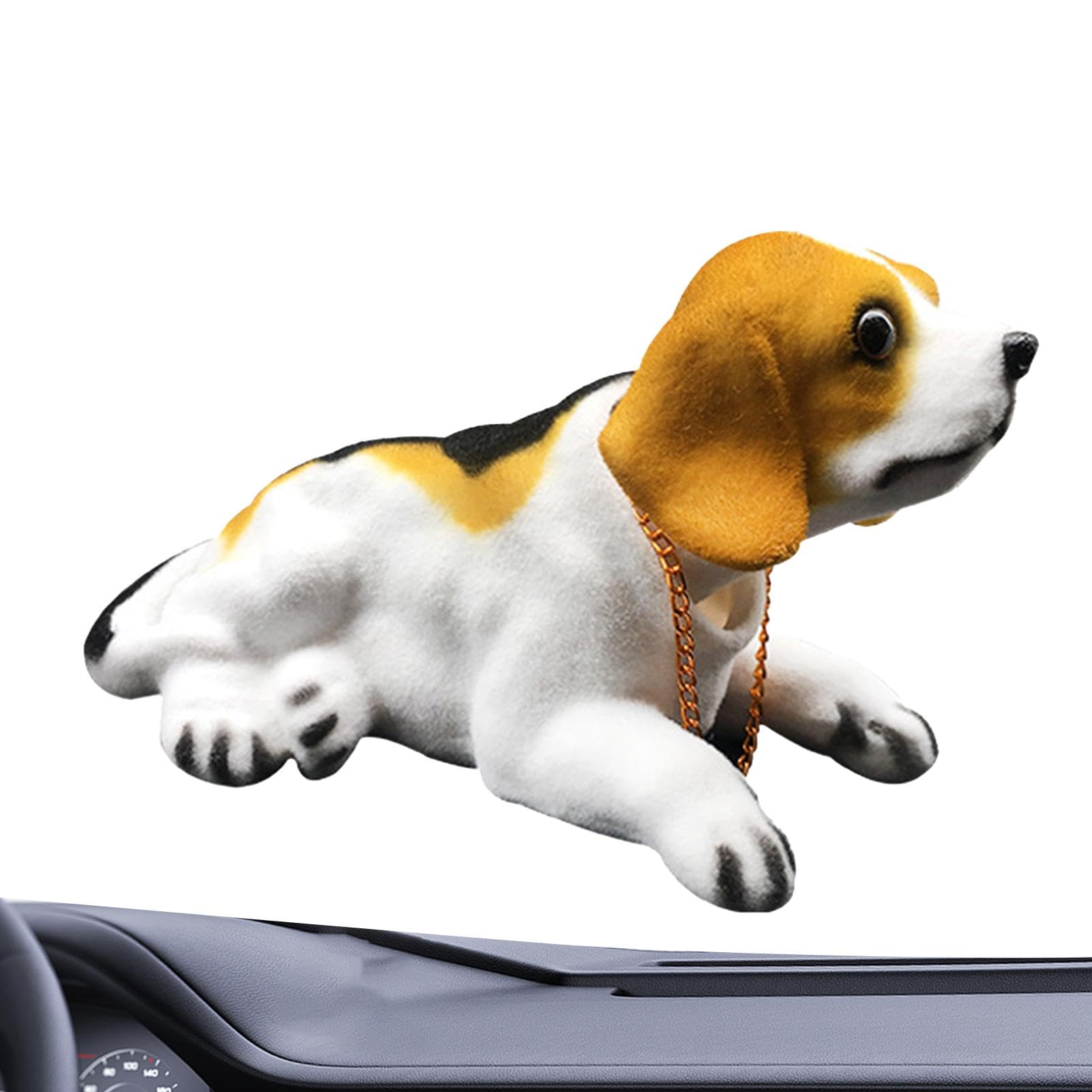 Chien Hocheur De Tête Pour Tableau De Bord - Figurine Floquée Résine - Décoration Voiture Mignonne - 16,5 Cm - Cadeau Automobiliste