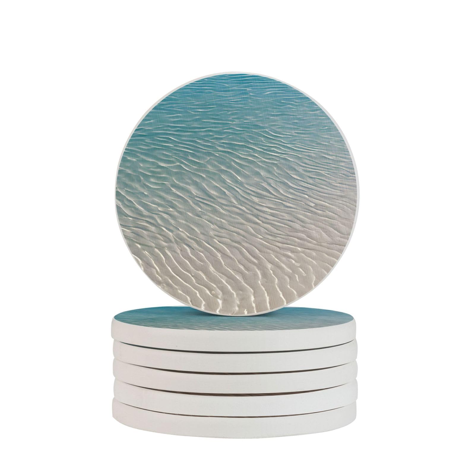 Dessous de verre en diatomite eau de mer lot de 6 fini les traces d'eau sur vos meubles