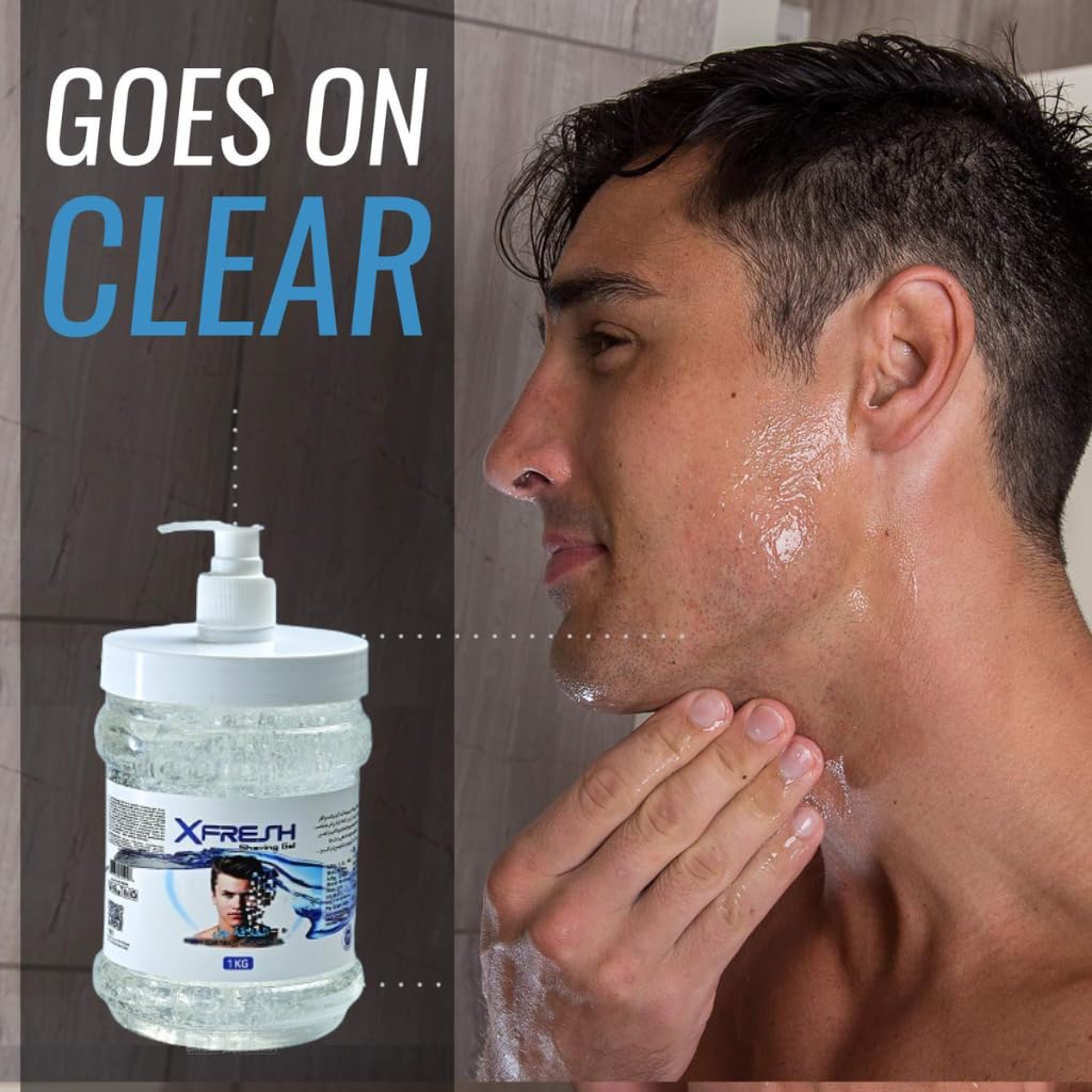 Xfresh Shaving Gel – Non-Foaming, Clear Gel for Precision Shaving