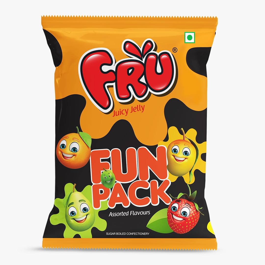 juicy Fru Jucy Jelly Assorted Flavoured Fun Pack of 5 Pouches (1 Pouch