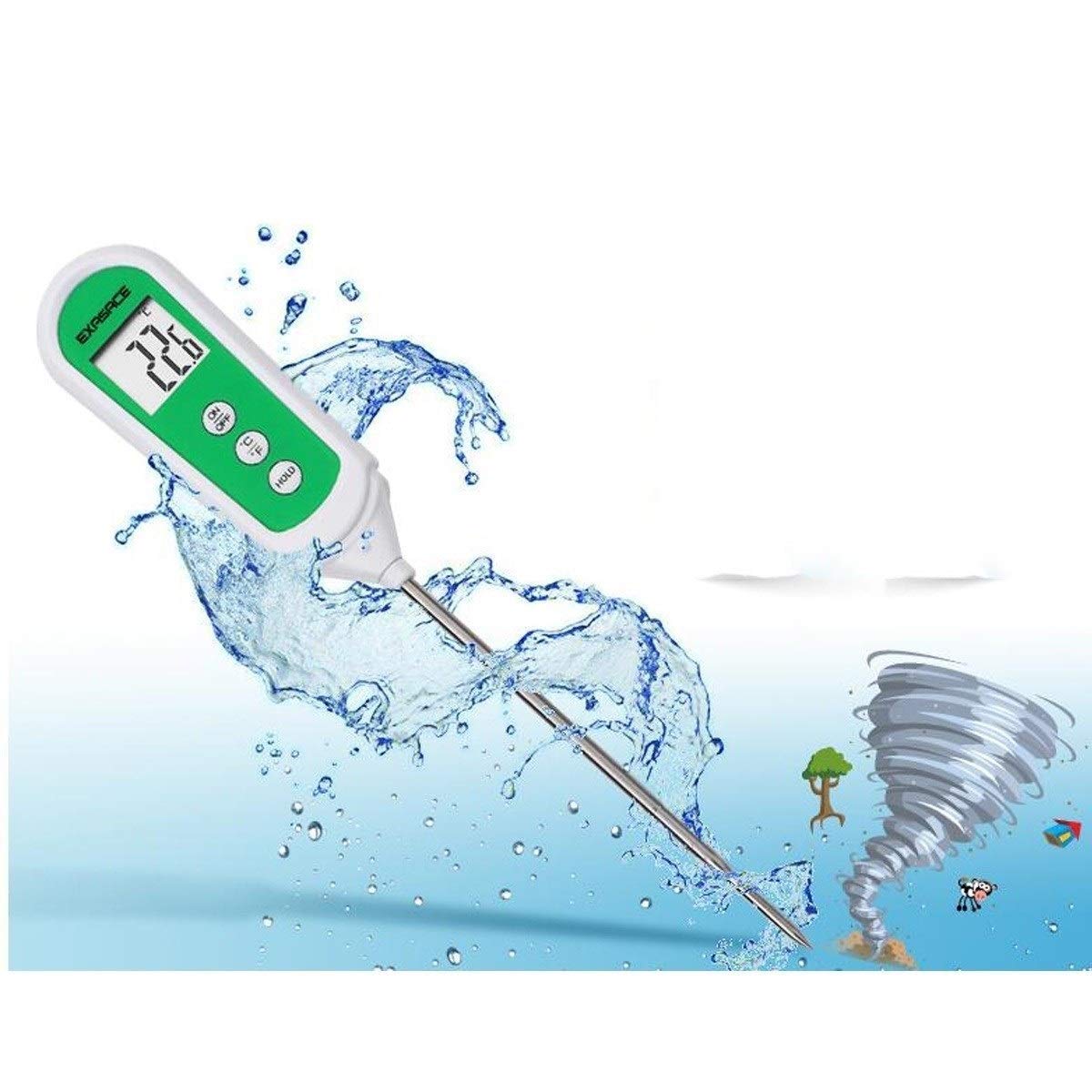 XINGYU Termometro per Temperatura dell'Acqua da Cucina, Misuratore della Temperatura dell'olio, Misuratore della Temperatura del Latte, Termometro Impermeabile, Verde Utensili Domestici