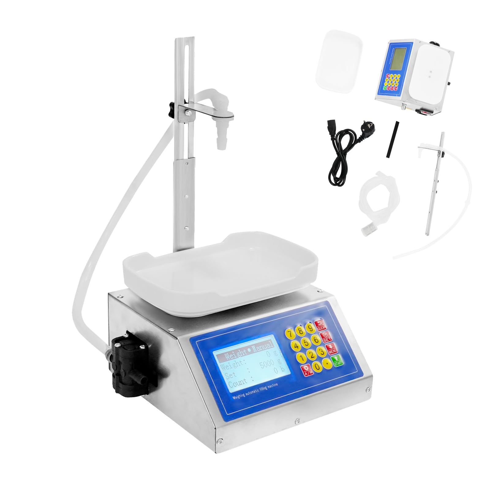 220V Quantitative Flüssigkeitsabfüllmaschine mit Membranpumpe LCD-Anzeige, Flüssigkeitsfüller Quantitative, Flüssigkeitsabfüll Maschine, Abfüllmaschine 3.2L/min pro Füllungpumpe